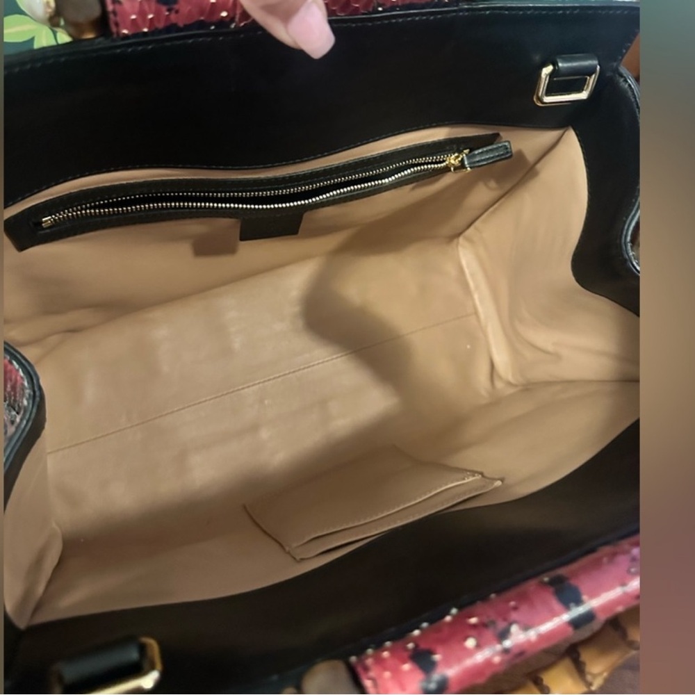Gucci Runway Nymphaea Python Bamboo Top Handle Bag - image 3